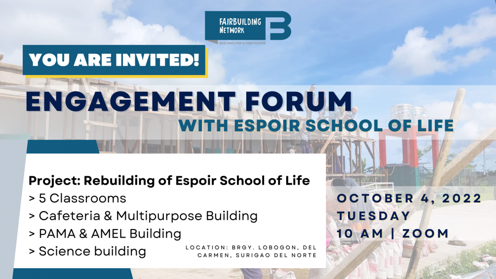 Project Rebuilding of Espoir School of Life 5 Classrooms Cafeteria & Multipurpose Building PAMA & AMEL Building Science building